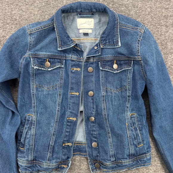 Universal Thread Womens Freeborn Denim Jacket Medium Wash Blue XS Stretch Cotton - Picture 2 of 6